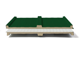 Panel cubierta Verde navarra/blanco